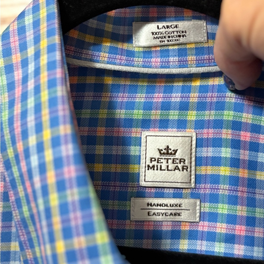 Peter Millar-Men’s Large nanoluxe easy care dress shirt. Like new condition!